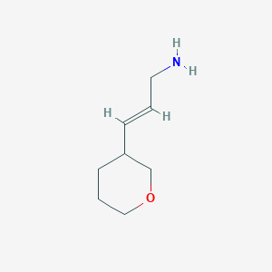 molecular formula C8H15NO B13634545 3-(Tetrahydro-2h-pyran-3-yl)prop-2-en-1-amine 