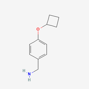 molecular formula C11H15NO B13634549 (4-Cyclobutoxyphenyl)methanamine 