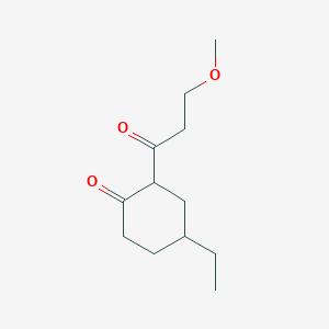 4-Ethyl-2-(3-methoxypropanoyl)cyclohexan-1-one