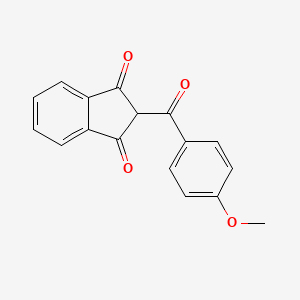 molecular formula C17H12O4 B1363458 2-(4-Methoxybenzoyl)indan-1,3-dione CAS No. 147847-17-4