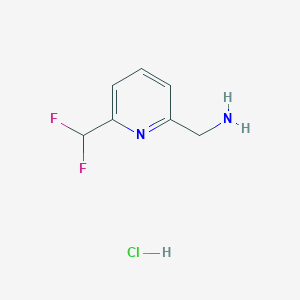 molecular formula C7H9ClF2N2 B13634580 (6-(Difluoromethyl)pyridin-2-yl)methanamine hydrochloride 