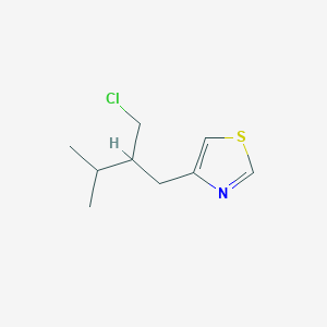 4-(2-(Chloromethyl)-3-methylbutyl)thiazole