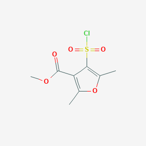molecular formula C8H9ClO5S B1363463 Methyl 4-(chlorosulfonyl)-2,5-dimethylfuran-3-carboxylate CAS No. 306936-34-5