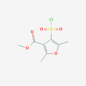 molecular formula C8H9ClO5S B1363463 methyl 4-(chlorosulfonyl)-2,5-dimethyl-3-furoate CAS No. 306936-34-5