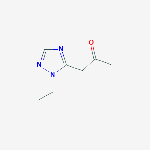 molecular formula C7H11N3O B13634631 1-(1-ethyl-1H-1,2,4-triazol-5-yl)propan-2-one 