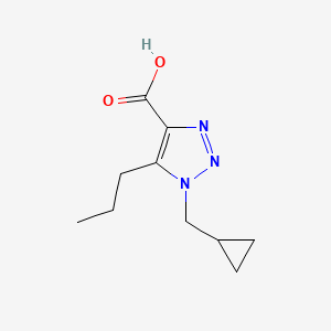 molecular formula C10H15N3O2 B13634643 1-(Cyclopropylmethyl)-5-propyl-1h-1,2,3-triazole-4-carboxylic acid 