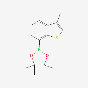 molecular formula C15H19BO2S B13634661 4,4,5,5-Tetramethyl-2-(3-methylbenzo[b]thiophen-7-yl)-1,3,2-dioxaborolane 