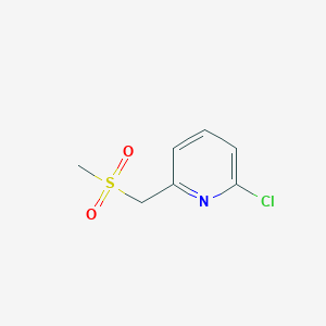 molecular formula C7H8ClNO2S B13634667 2-Chloro-6-(methanesulfonylmethyl)pyridine 