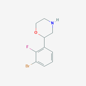 molecular formula C10H11BrFNO B13634671 2-(3-Bromo-2-fluoro-phenyl)morpholine 