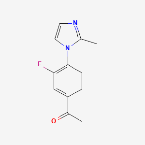 1-(3-Fluoro-4-(2-methyl-1h-imidazol-1-yl)phenyl)ethan-1-one