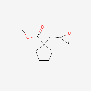 molecular formula C10H16O3 B13634693 Methyl1-[(oxiran-2-yl)methyl]cyclopentane-1-carboxylate 