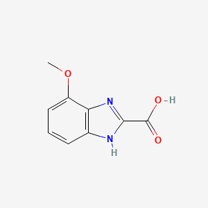 molecular formula C9H8N2O3 B13634694 4-methoxy-1H-benzimidazole-2-carboxylic acid 