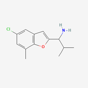 1-(5-Chloro-7-methylbenzofuran-2-yl)-2-methylpropan-1-amine