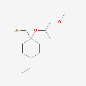 1-(Bromomethyl)-4-ethyl-1-((1-methoxypropan-2-yl)oxy)cyclohexane