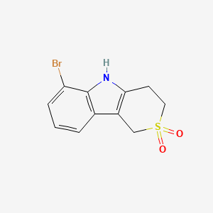 molecular formula C11H10BrNO2S B13634785 6-Bromo-1,3,4,5-tetrahydrothiopyrano[4,3-b]indole 2,2-dioxide 