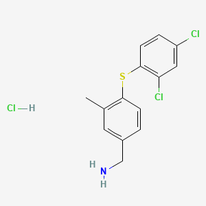 1-{4-[(2,4-Dichlorophenyl)sulfanyl]-3-methylphenyl}methanaminehydrochloride