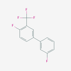 molecular formula C13H7F5 B13634826 4,3'-Difluoro-3-(trifluoromethyl)biphenyl 