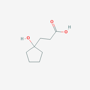 molecular formula C8H14O3 B13634847 3-(1-Hydroxycyclopentyl)propanoic acid 