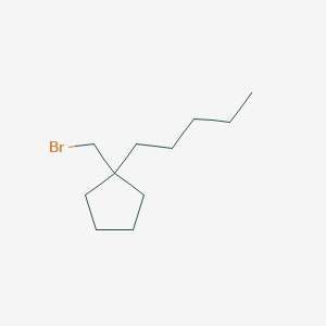 molecular formula C11H21Br B13634852 1-(Bromomethyl)-1-pentylcyclopentane 