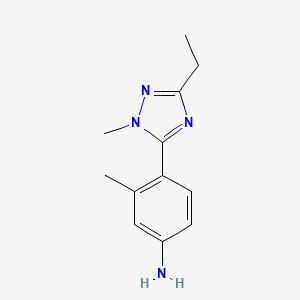 4-(3-Ethyl-1-methyl-1h-1,2,4-triazol-5-yl)-3-methylaniline