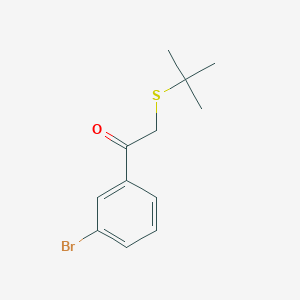 1-(3-Bromophenyl)-2-(tert-butylthio)ethan-1-one