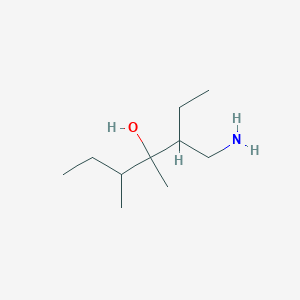 molecular formula C10H23NO B13634894 3-(Aminomethyl)-4,5-dimethylheptan-4-ol 