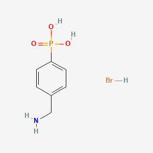 molecular formula C7H11BrNO3P B13634914 [4-(Aminomethyl)phenyl]phosphonicacidhydrobromide 