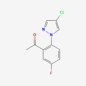 1-(2-(4-Chloro-1h-pyrazol-1-yl)-5-fluorophenyl)ethan-1-one