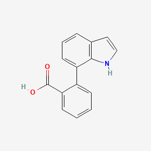 molecular formula C15H11NO2 B13634947 2-(1H-Indol-7-yl)benzoic acid 