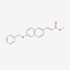 molecular formula C21H18O3 B1363496 methyl (E)-3-[6-(benzyloxy)-2-naphthyl]-2-propenoate 