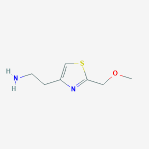 molecular formula C7H12N2OS B13634987 2-(2-(Methoxymethyl)thiazol-4-yl)ethan-1-amine 