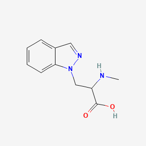 molecular formula C11H13N3O2 B13635001 3-(1h-Indazol-1-yl)-2-(methylamino)propanoic acid 