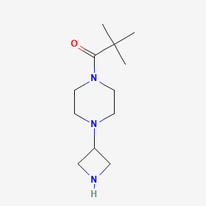 molecular formula C12H23N3O B13635047 1-(4-(Azetidin-3-yl)piperazin-1-yl)-2,2-dimethylpropan-1-one 