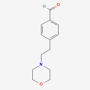 molecular formula C13H17NO2 B13635052 4-(2-Morpholinoethyl)benzaldehyde 