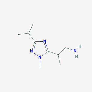 2-(3-Isopropyl-1-methyl-1h-1,2,4-triazol-5-yl)propan-1-amine