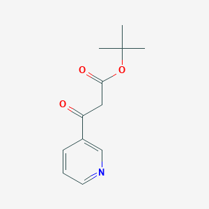 molecular formula C12H15NO3 B13635088 Tert-butyl3-oxo-3-(pyridin-3-yl)propanoate 