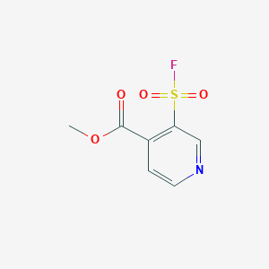 molecular formula C7H6FNO4S B13635114 Methyl 3-(fluorosulfonyl)isonicotinate 