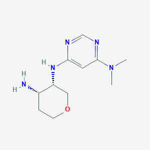 N4-((3S,4S)-4-Aminotetrahydro-2H-pyran-3-yl)-N6,N6-dimethylpyrimidine-4,6-diamine