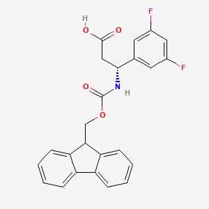 molecular formula C24H19F2NO4 B13635123 (3R)-3-(3,5-difluorophenyl)-3-(9H-fluoren-9-ylmethoxycarbonylamino)propanoic acid CAS No. 1260613-94-2