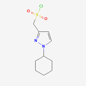 (1-cyclohexyl-1H-pyrazol-3-yl)methanesulfonyl chloride