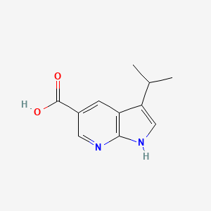 molecular formula C11H12N2O2 B13635141 3-Isopropyl-1H-pyrrolo[2,3-b]pyridine-5-carboxylic acid 