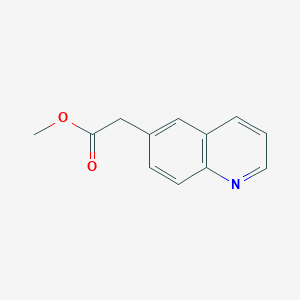 molecular formula C12H11NO2 B1363516 甲基6-喹啉乙酸酯 CAS No. 5622-36-6