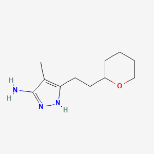 4-Methyl-3-(2-(tetrahydro-2h-pyran-2-yl)ethyl)-1h-pyrazol-5-amine