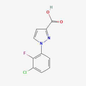 molecular formula C10H6ClFN2O2 B13635233 1-(3-Chloro-2-fluorophenyl)-1h-pyrazole-3-carboxylic acid 