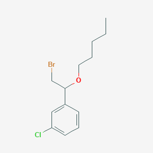 1-(2-Bromo-1-(pentyloxy)ethyl)-3-chlorobenzene