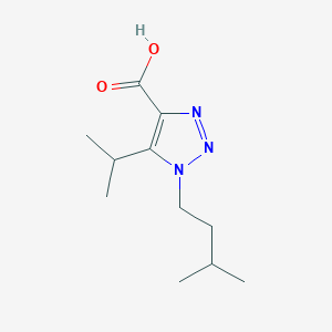 molecular formula C11H19N3O2 B13635264 1-Isopentyl-5-isopropyl-1h-1,2,3-triazole-4-carboxylic acid 