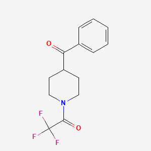 molecular formula C14H14F3NO2 B1363528 2,2,2-三氟-1-(4-苯甲酰哌啶-1-基)乙酮 CAS No. 257946-67-1