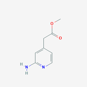 molecular formula C8H10N2O2 B13635284 Methyl 2-(2-aminopyridin-4-yl)acetate 