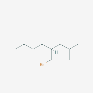 molecular formula C11H23Br B13635296 4-(Bromomethyl)-2,7-dimethyloctane 