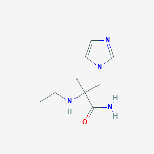 molecular formula C10H18N4O B13635301 3-(1h-Imidazol-1-yl)-2-(isopropylamino)-2-methylpropanamide 